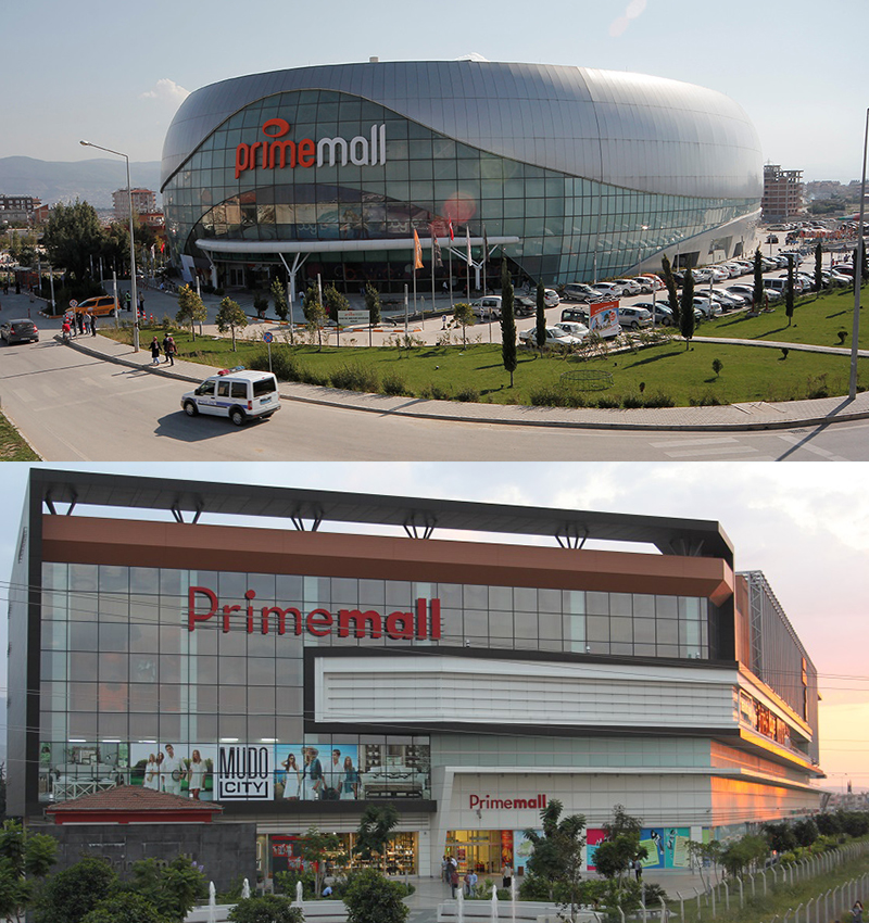 Tasarımını Yaptığımız Antakya ve İskenderun’da Bulunan Primemall  Alışveriş Merkezleri